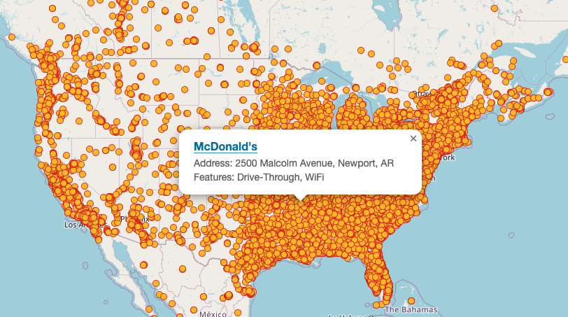 McDonald's Locations Map Preview